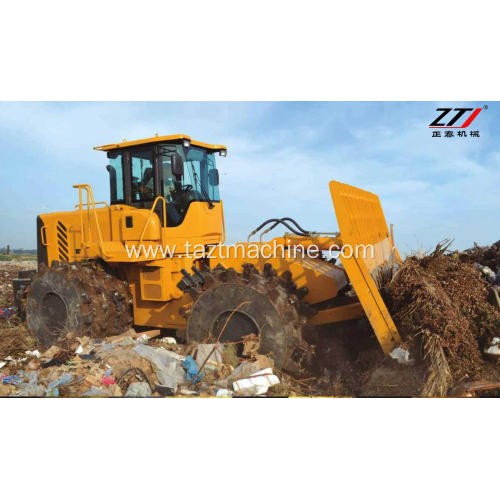 Landfill compactor for waste management